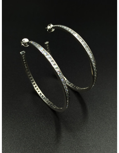 Silver hoop earrings