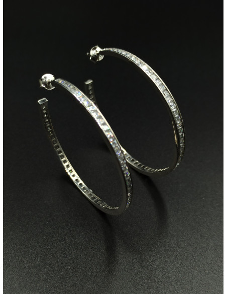 Silver hoop earrings