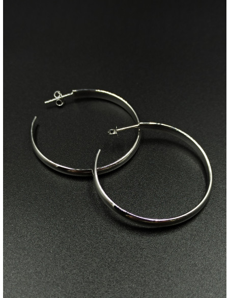 Silver hoop earrings