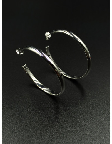 Silver hoop earrings