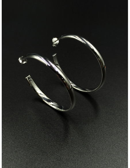Silver hoop earrings