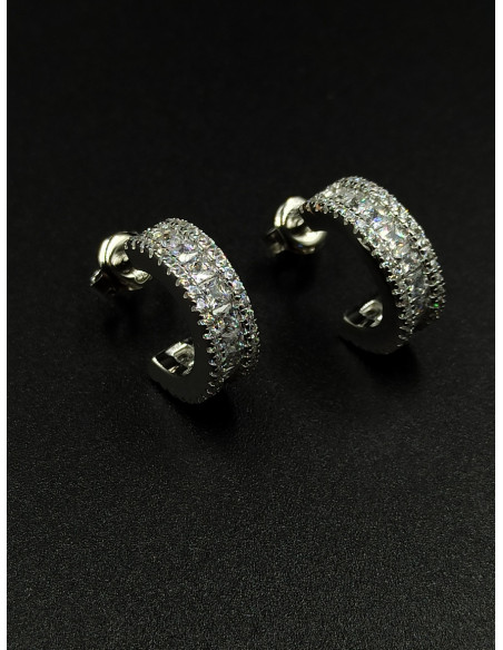 Silver hoop earrings