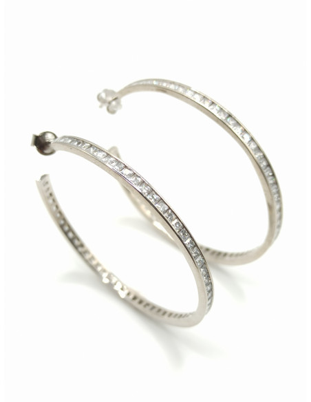 Silver hoop earrings
