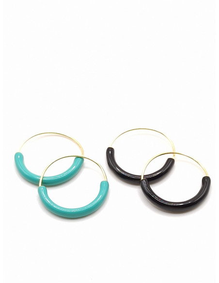 Silver hoop earrings
