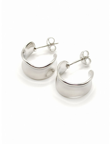 Silver hoop earrings