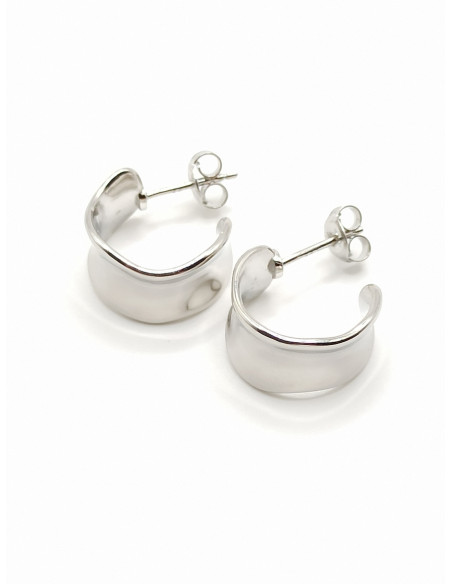 Silver hoop earrings