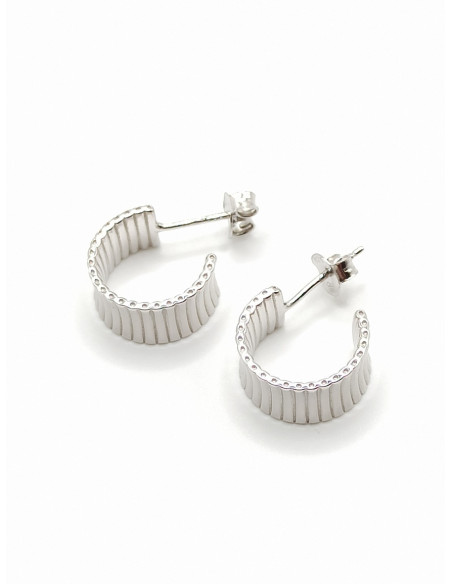 Silver hoop earrings