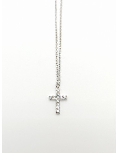 Silver cross necklace