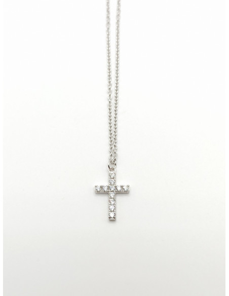 Silver cross necklace