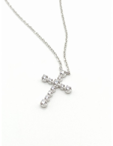 Silver cross necklace