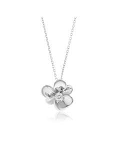 Silver flower necklace