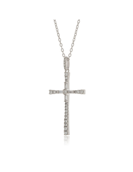 Silver cross necklace