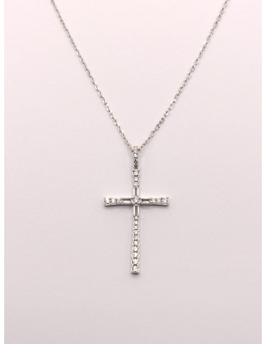 Silver cross necklace
