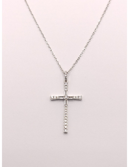 Silver cross necklace