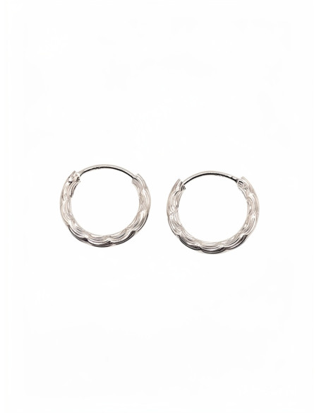 Silver hoop earrings