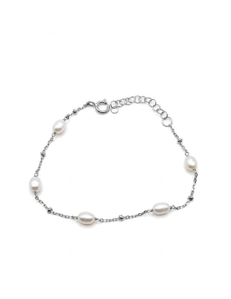 Silver Pearl Bracelet