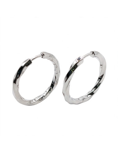 Silver hoop earrings