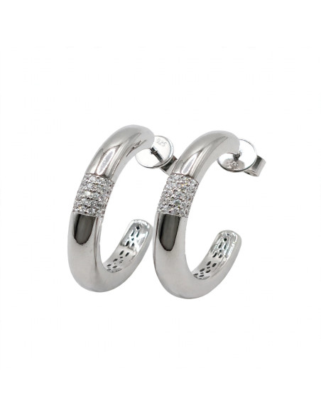 Silver hoop earrings