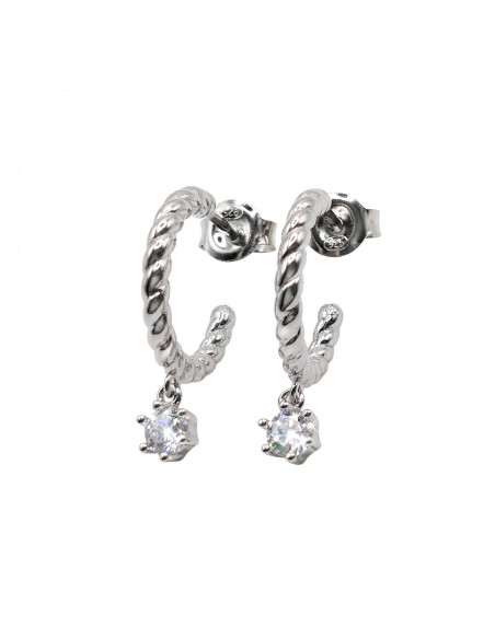 Silver hoop earrings