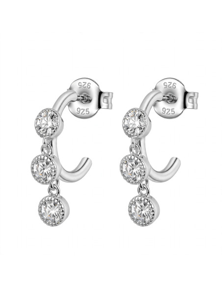 Silver hoop earrings