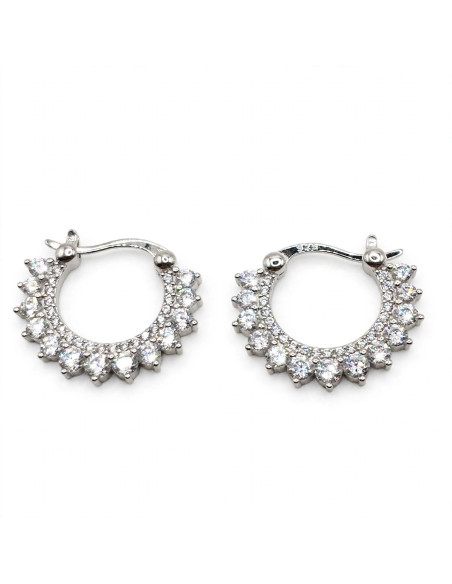 Silver hoop earrings