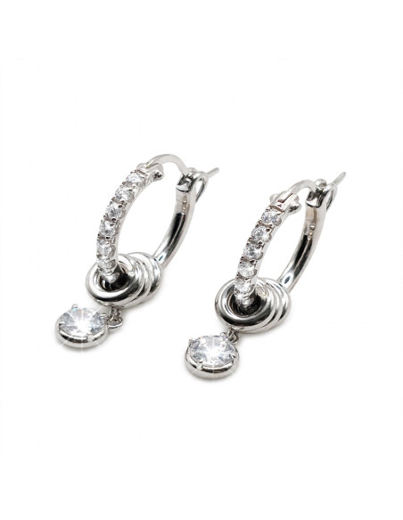 Silver hoop earrings