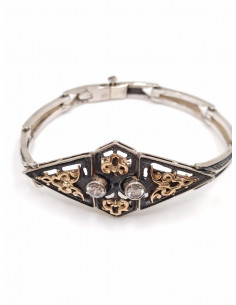 Silver gold bracelet