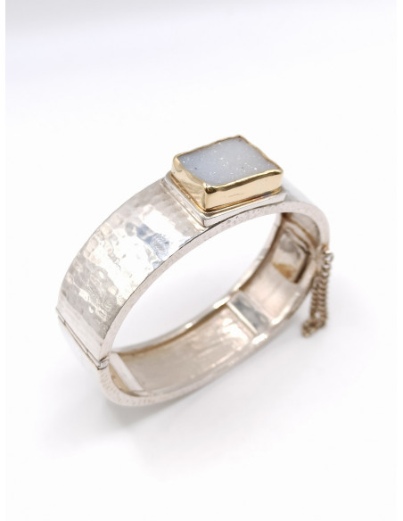 Silver gold bracelet