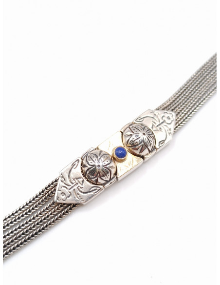 Silver gold bracelet