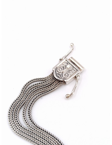 Silver gold bracelet