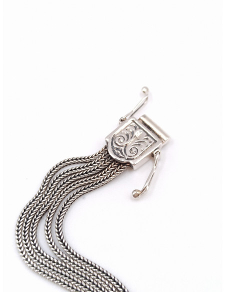 Silver gold bracelet