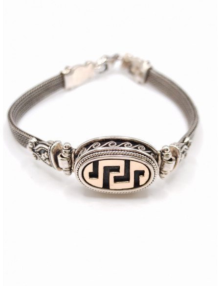 Silver gold bracelet
