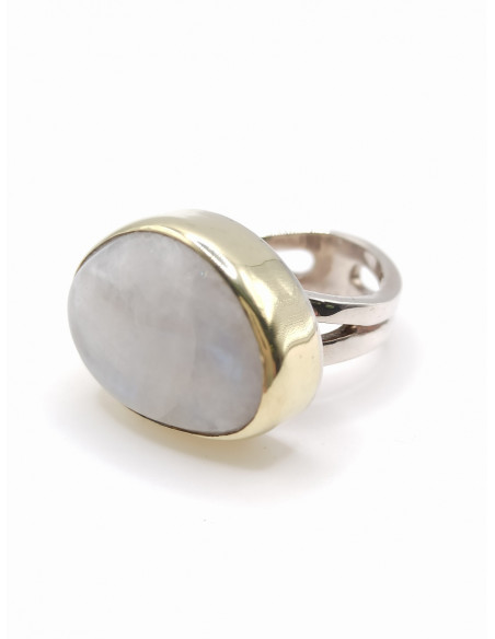 Silver gold ring