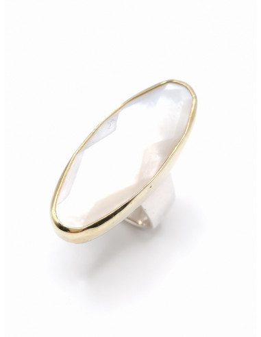 Silver gold ring