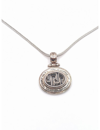 Silver gold necklace