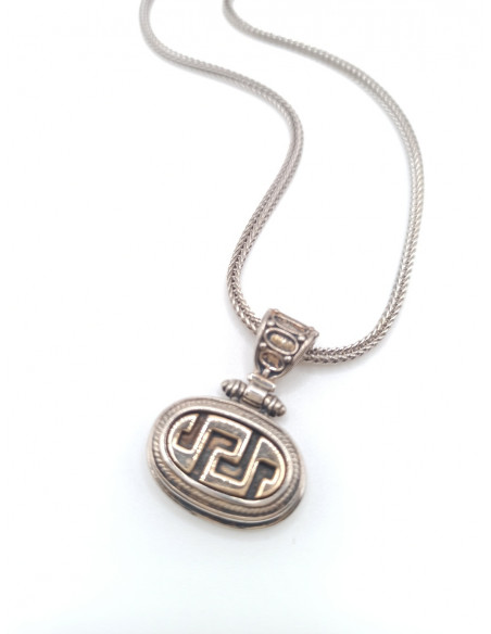 Silver gold necklace