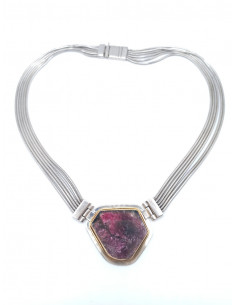 Silver gold necklace