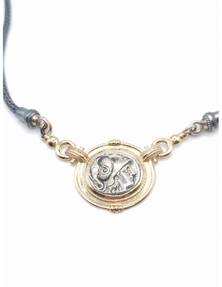 Silver gold necklace