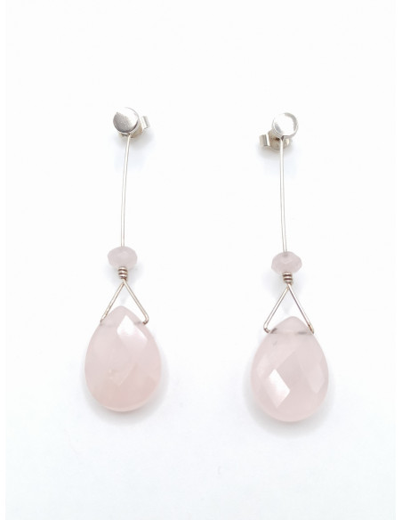 Silver long earrings