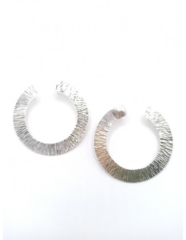 Silver large hoops