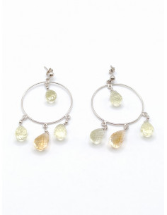 Ασημένια κρεμαστά σκουλαρίκια