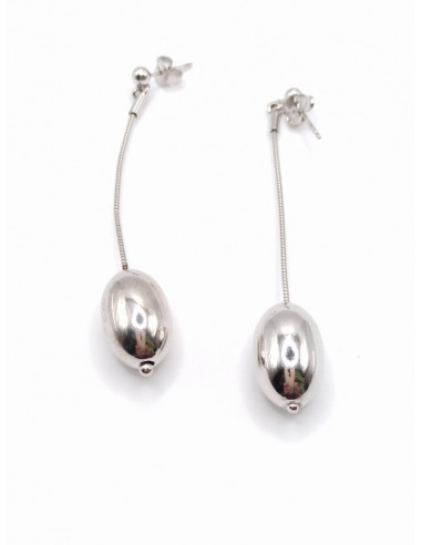 Silver long earrings