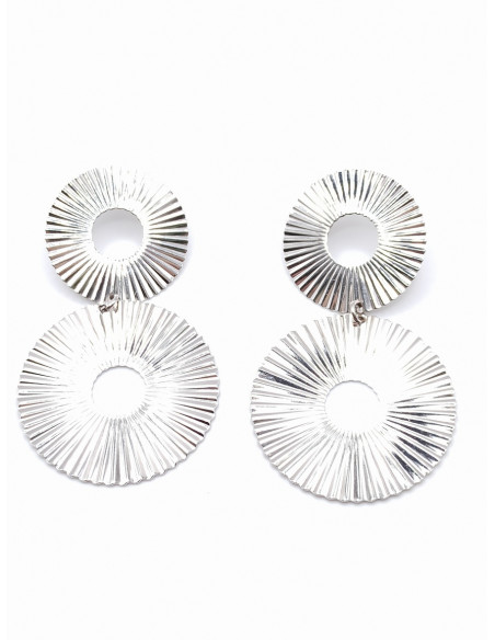 Silver long earrings