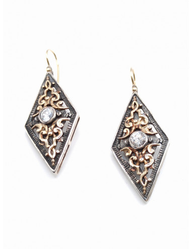 Silver gold earrings