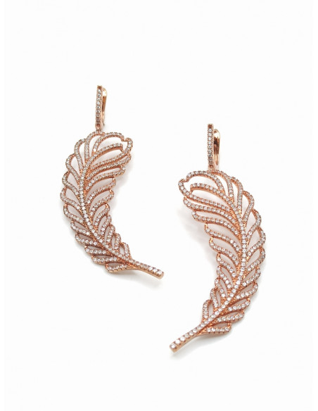 Silver long earrings