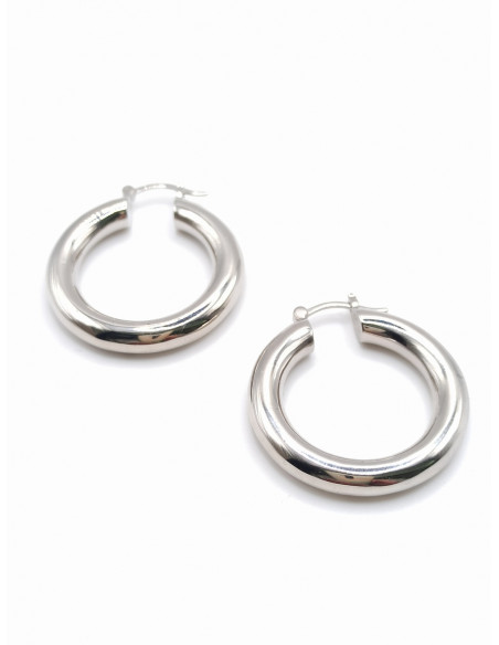 Silver hoop earrings
