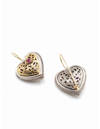 Silver gold earrings