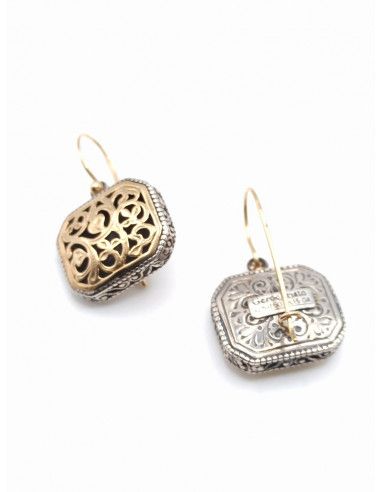 Silver gold earrings