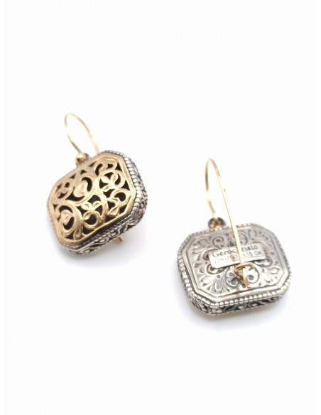Silver gold earrings