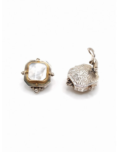 Silver gold earrings